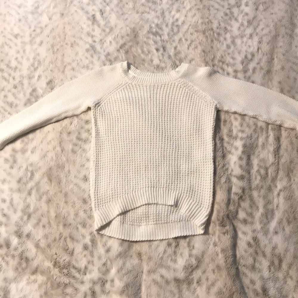 white sweater